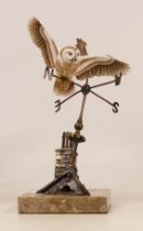 David Fryer Studios Model of an Owl on a Weathervane. Height: 24cm