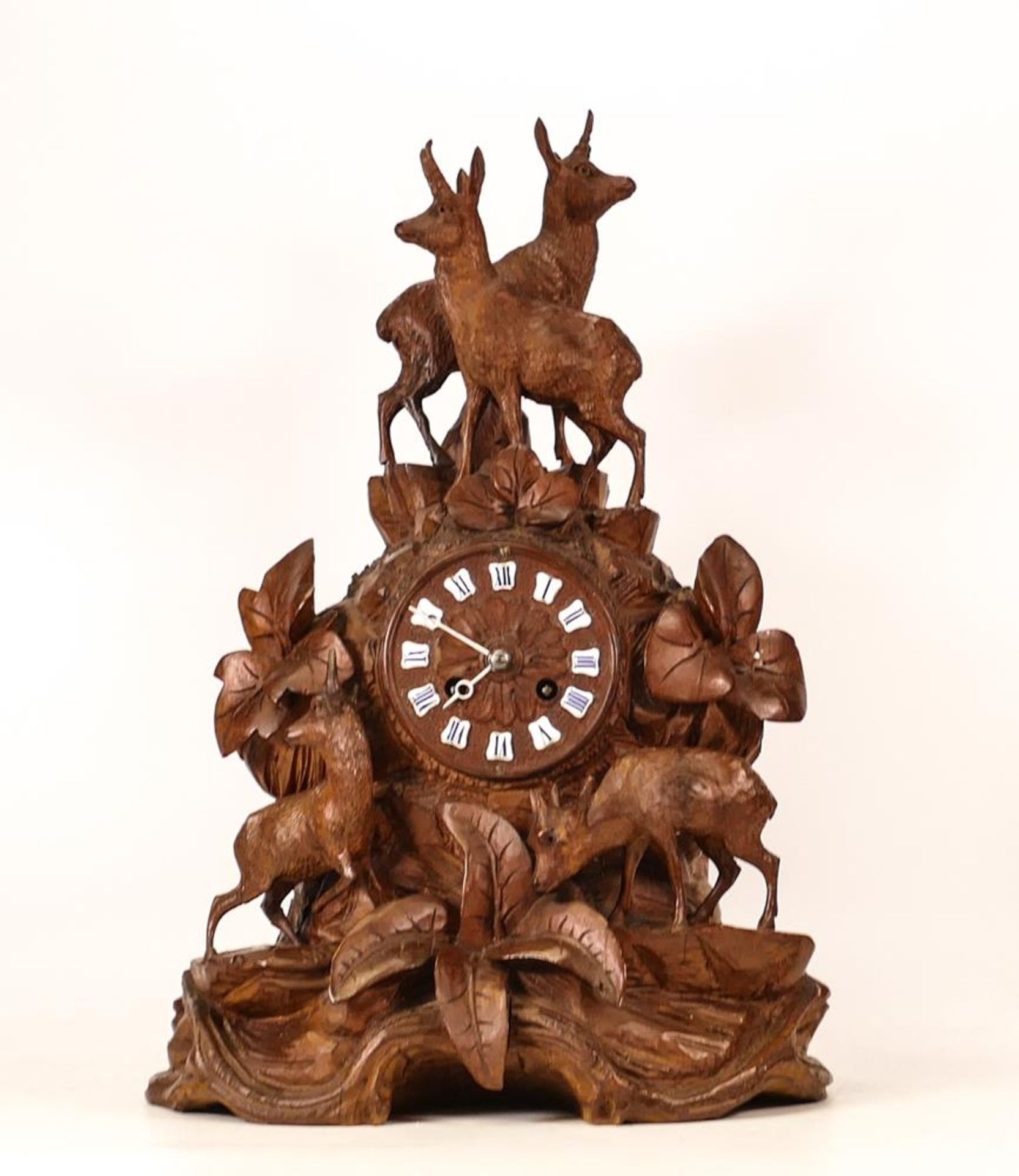 Large Black Forest Type Mantle Clock, height 40cm (some slight damage)