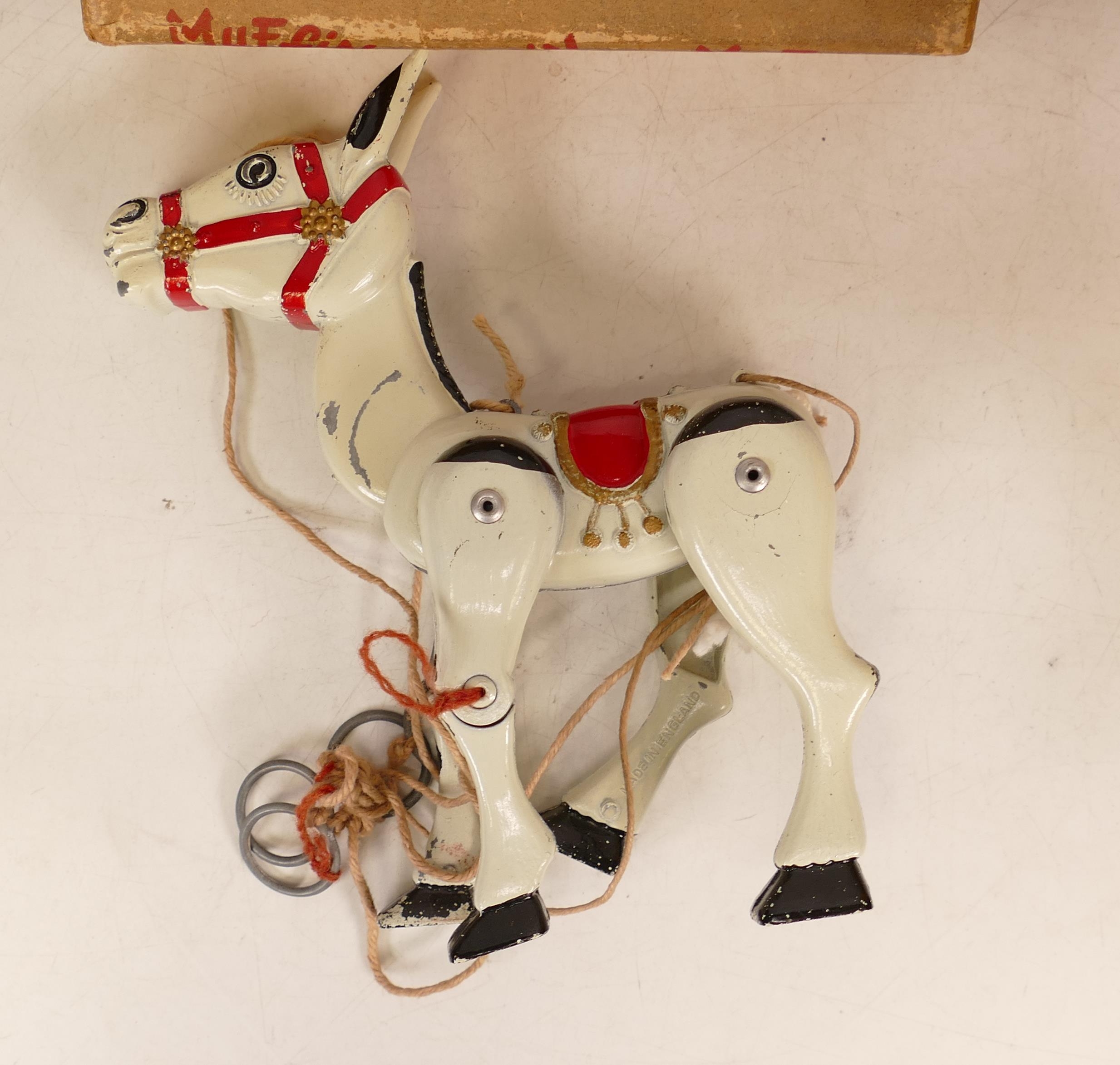 A Boxed Muffin the Mule Junior Puppet Toy together with two other Clown Musician Toys. (3) - Image 2 of 2
