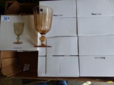 3 sets of 4 Procook Lorenzo multicoloured Wine glasses (12)