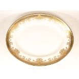De Lamerie Fine Bone China heavily gilded Silver & Gilt Rimmed Oval Serving Platter, specially
