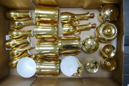 A Collection of Royal Worcester Gold and White Teaware and Serving Items (1 Tray)