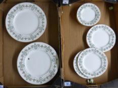 A collection of Minton Adam patter plates to include dinner, side and salad plates (2 trays)