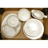 Royal Doulton White Nile dinnerware to include 5 dinner plates, 6 bowls, oval platter, 5 side plates