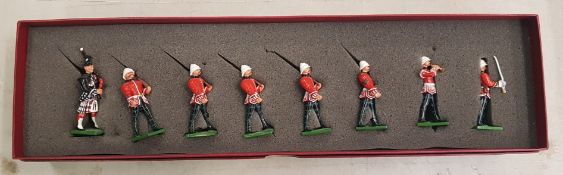 Boxed W Britain Metal Soldiers Royal Scots Marching
