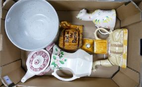 A mixed collection of items to include Borne Denby large Footed Bowl, Tony Woods Camel theme Novelty
