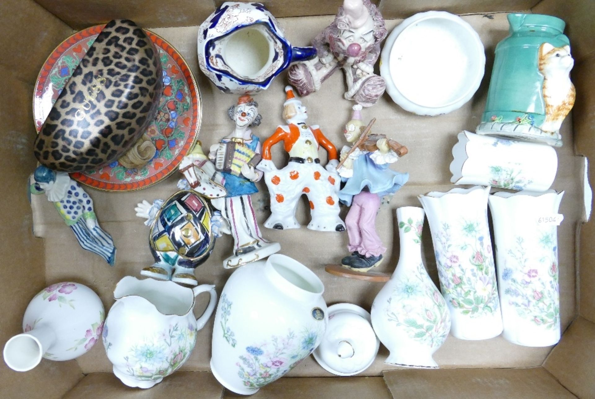 A mixed collection of items to include Aynsley Wild tudor temple jar, vases, jug , Masons Mandalay