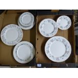A mixed collection of dinnerware items to include Duchess Tranquillity plates, Royal Doulton