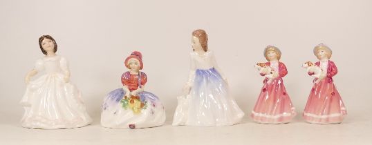 Royal Doulton lady figures to include Andrea HN3058, My First Figurine HN3424 x2, Monica HN1467