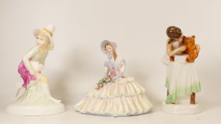 Royal Doulton Figures Daydreams Hn1731 & seconds figures Tom, Tom Pipers Son Hn3032 & One for You