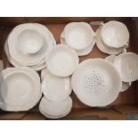 A collection of Shelley bone china items to include twin handled soup coups and saucers, side