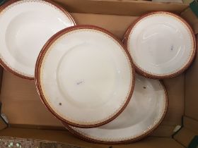 Paragon Holyrood pattern dinnerware items to include 1 oval serving platter, 8 dinner plates, 8