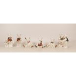 Royal Crown Derby Paperweights Dad and George, Mum and Charlotte, Bear Hug, Claude, Edward and