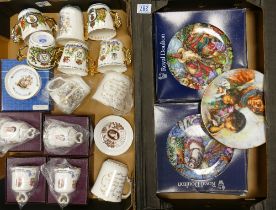A mixed collection of items to include Royal Doulton decorative wall plates, Paragon Royal