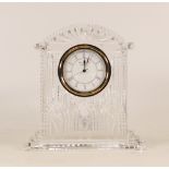 Waterford Crystal large mantle clock, height 17.5cm