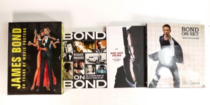 A collection of James Bond 007 Hardback Books including 50 Years of Movie Posters, Bond on Set