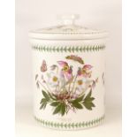 Portmeirion Botanic patterned large bread Bin, (damaged rim), height 35cm