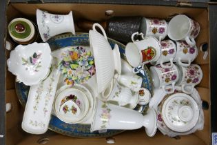 A Mixed Collection of Ceramic Items to include Platters, Wedgwood Rosedale, Retro Coffee Ware,