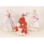 Three Royal Doulton Lady Figures to include Louise HN3207, Liberty HN3201 and June HN2991 (3)