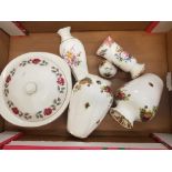 A mixed collection of ceramic items to include Royal Albert Old Country Roses pattern vase and