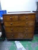 19th Century Mahogany Chest of drawers 101.5cm W x 106cm H