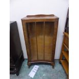 1940s Oak glazed display cabinet 114CM H x 58cm W