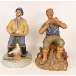 Two Royal Doulton Matte Character Figures to include The Seafarer Hn2455 and Dreamweaver Hn2283 (2)