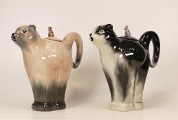 Two Carltonware Novelty Teapots in the Form of Cats. (2)