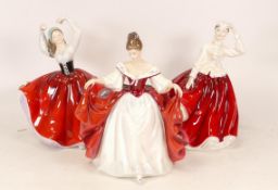 Three Royal Doulton Lady Figures to include Gail HN2937, Karen HN2388 and Sara HN2665 (3)