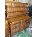 20th century Oak 4 drawer/ 2 door Welsh Dresser 146cm W x 171cm H