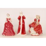 Three Royal Doulton Lady Figures to include Innocence HN2842, Wintertime HN3060 and Top O' The