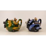 Two Carltonware Lucy May Spitfire Teapots (2)
