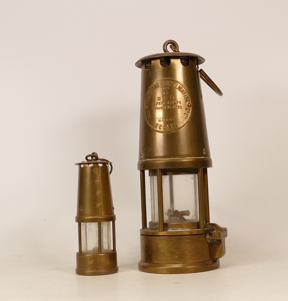 Two Eccles Type Miners Lamps to include one Protector Lamp & Lighting Co. Type 6 M & Q Safety Lamp