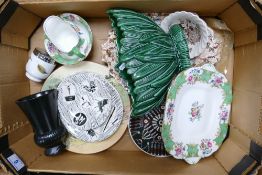 A mixed collection of items to include Royal Doulton series Ware plates, Aynsley Floral Decorated