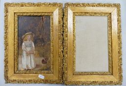 Two Victorian Gilt Frames. One with Unpainted Contemporary Winsor & Newton Canvas, the other with