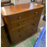 Victorian mahogany two over 3 chest of drawers 120cm W