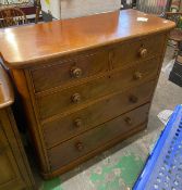 Victorian mahogany two over 3 chest of drawers 120cm W
