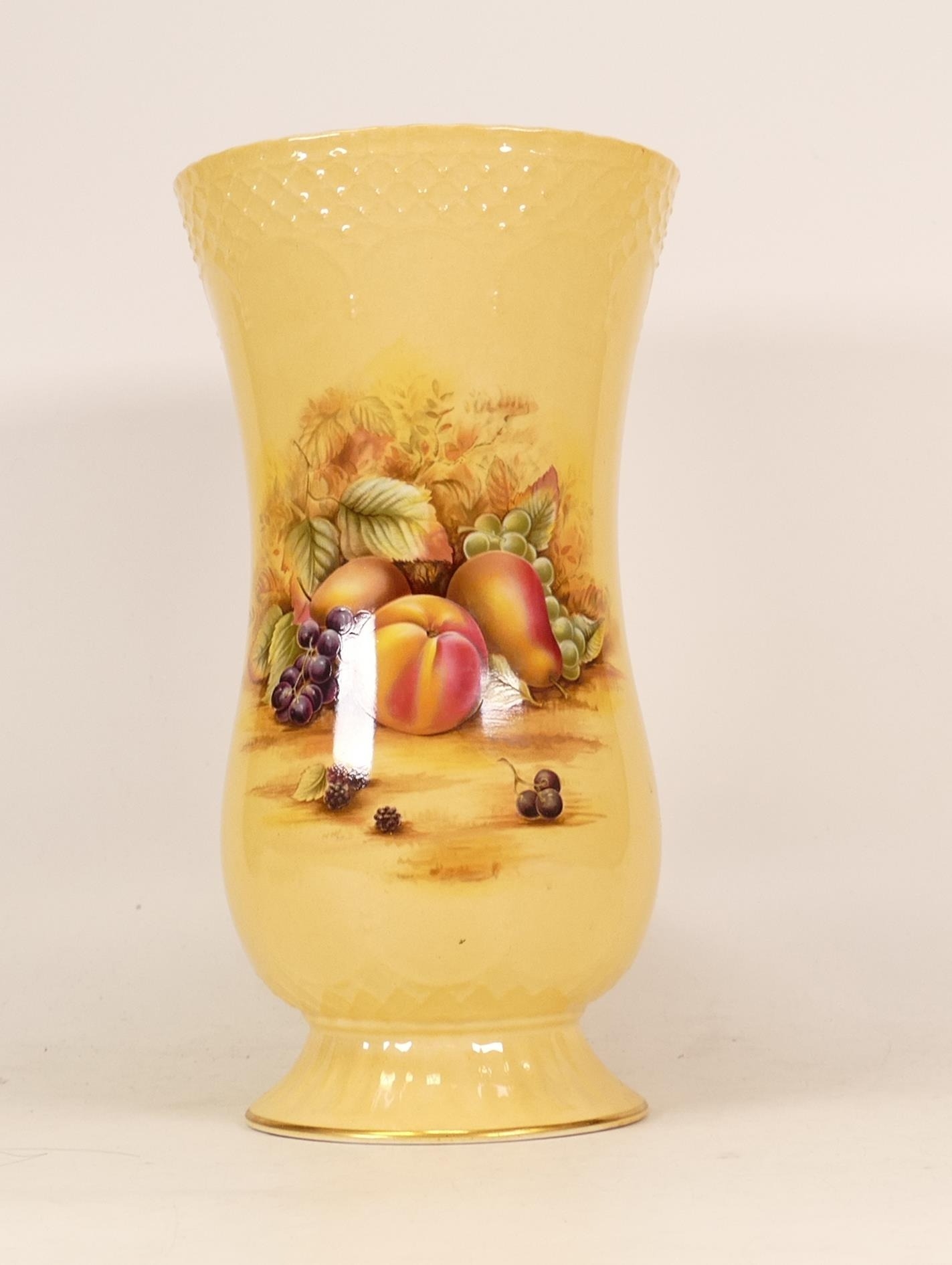Aynsley Orchard Gold Vase. Height: 25cm