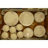 Marlborough floral tea and dinner ware to include 6 trios and 6 salad plates (1 tray)