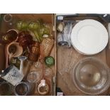 A mixed collection of items to include 6 brand new Maisons Du Monde dinner plates, glass Dibor