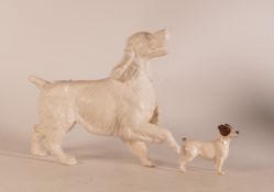 Beswick Matt White The Spaniel 2980 & Jack Russell Terrier 2109(2)