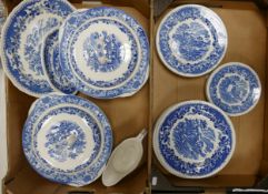Woods of Burslem, A Collection of Seaforth Pattern Dinnerware to include Tureens, Plates, Platters