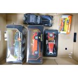 A collection of Burago Model Toy Cars including boxed 48 Jaguar Xk120 x 2, French Line Mercedes &
