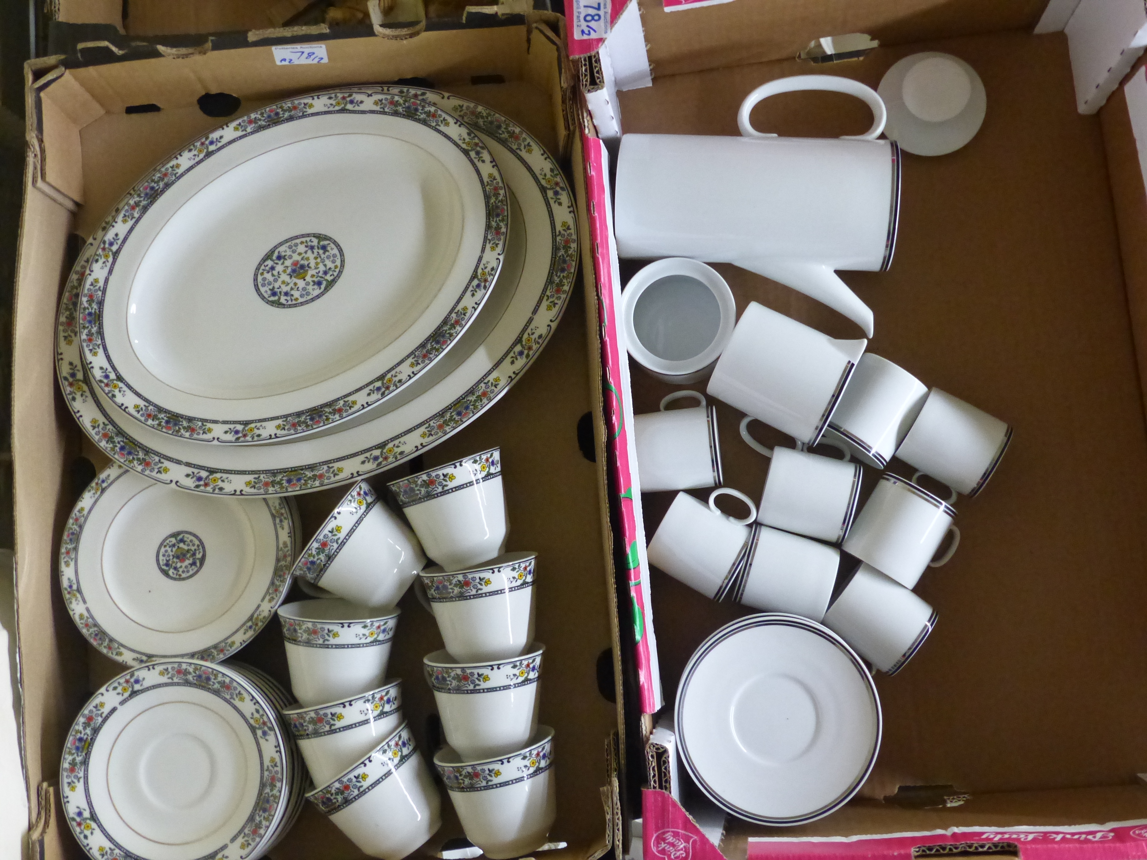 A mixed collection of tea and dinnerware items to include Royal Doulton Tavistock together with