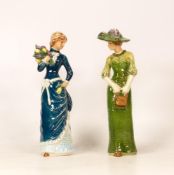 Goebel Lady Figures to include Edwardian Grace & Similar, tallest 21cm(2)