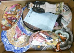 A Mixed Collection of Ceramic Items to include Burslem Pottery Figure, Spode Italian Plate, Wedgwood
