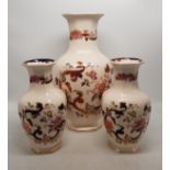 Three Masons Mandalay Pattern Vases of Varying Sizes and Coulourways. Height of tallest: 31cm (3)
