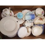 A collection of Shelley ceramic items to include sugar bowls, side plates, saucers etc (1 tray).