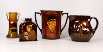 Four Royal Doulton Items to include Kingsware Tea Canister a/f, Loving Cup and Jug together with a