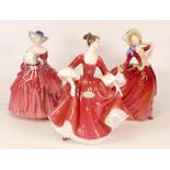 Three Royal Doulton Lady Figures to include Genevive HN1962, Autumn Breezes HN1934 and Stephanie